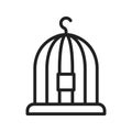 Birdcage icon vector image.