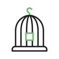 Birdcage icon vector image.