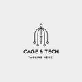 birdcage internet logo design vector wifi house icon siymbol sign Royalty Free Stock Photo