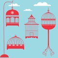 Birdcage Set Royalty Free Stock Photo