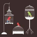 Birdcage Set Royalty Free Stock Photo