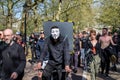 BIRDCAGE WALK, LONDON, ENGLAND- 24 April 2021: Protesters at a Unite For Freedom anti-lockdown protest