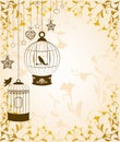 Birdcages and birds Royalty Free Stock Photo