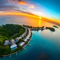 Birdeye view of Maldives landscape