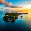 Birdeye view of Maldives landscape