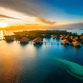 Birdeye view of Maldives landscape