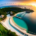 Birdeye view of Maldives landscape