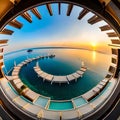 Birdeye view of Maldives landscape