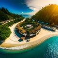 Birdeye view of Maldives landscape