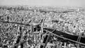 The birdeyeview of Sumida river at Tokyo Japan