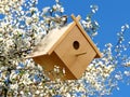 Birdhouse in garden