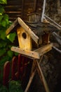 Birdhouse hanging on a tree