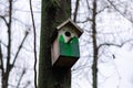 Birdhouse. House for birds on a tree.