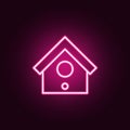 birdhouse icon. Elements of web in neon style icons. Simple icon for websites, web design, mobile app, info graphics Royalty Free Stock Photo