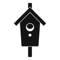 Birdhouse icon, simple style Royalty Free Stock Photo