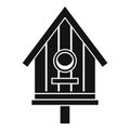 Birdhouse icon, simple style Royalty Free Stock Photo