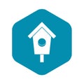 Birdhouse icon, simple style Royalty Free Stock Photo