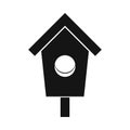 Birdhouse icon, simple style Royalty Free Stock Photo