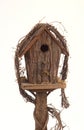 Birdhouse made of Bark Royalty Free Stock Photo