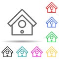 birdhouse multi color style icon. Simple thin line, outline  of web icons for ui and ux, website or mobile application Royalty Free Stock Photo