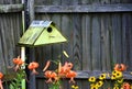 Birdhouse Shaped Like a Triangle Royalty Free Stock Photo