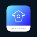 Birdhouse, Tweet, Twitter Mobile App Button. Android and IOS Line Version