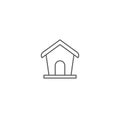 Birdhouse vector icon symbol isolated on white background