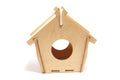 Birdhouses and bird feeder isolated on a white background. Save birds. Bird feeding Royalty Free Stock Photo