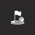 birdie icon. Filled birdie icon for website design and mobile, app development. birdie icon from filled golfing collection