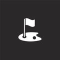 birdie icon. Filled birdie icon for website design and mobile, app development. birdie icon from filled golfing collection