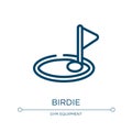 Birdie icon. Linear vector illustration from golf collection. Outline birdie icon vector. Thin line symbol for use on web and