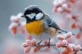 Birding in frost Nature enthusiasts spotting and appreciating winter avian beauty