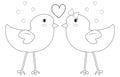 Birds coloring page