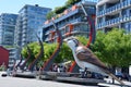 Birds comprises a pair of outdoor sculptures depicting sparrows
