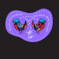 Birds Couple in Love. Great illustration for greeting cards, wedding invitation and other graphical needs.