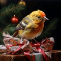 birds enjoy Christmas generated by AI tool