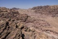 Birds Eye panoramic view Petra Royalty Free Stock Photo