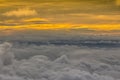 Birds eye view of above cloud and sky, Royalty Free Stock Photo