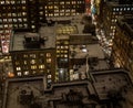 Birds Eye View Of Boston Buildings And Streets At Night Royalty Free Stock Photo