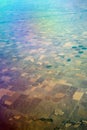 Birds Eye View of Center Pivot Irrigation Farming Royalty Free Stock Photo