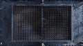A birds eye view of the cooling pad section of an evaporative cooler emphasizing the importance of regularly replacing Royalty Free Stock Photo