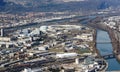 Birds Eye View of Grenoble, France Royalty Free Stock Photo