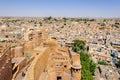 Birds eye view of Jaisalmer city from Golden Fort of Jaisalmer, Royalty Free Stock Photo
