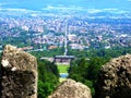 Birds eye view of Kassel city from Bergpark Royalty Free Stock Photo