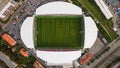 Birds eye view over the stadium in Arad, Romania Royalty Free Stock Photo