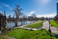 River Walk Park in the Washington District of West Sacramento Royalty Free Stock Photo