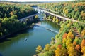 Birds Eye View of Salmon Falls Bridge over North folk.