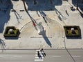 Birds eye view street photography Royalty Free Stock Photo