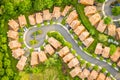 Birds Eye view of a suburban community in New Jersey.