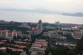 Birds-eye view of Xiamen University campus, southeast China Royalty Free Stock Photo